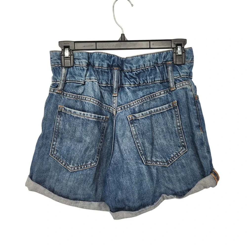 Banana Republic High Rise Cuffed Denim Women's Shorts Medium Wash Baggy 26/2